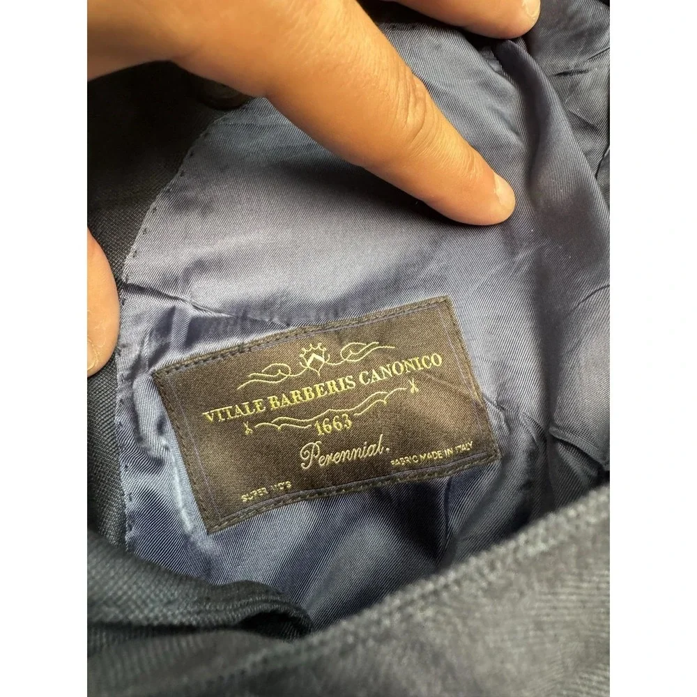 Suitsupply Blazer Mens 40 Blue Lazio Slim Wool Super 110s VBC Suit Jacket